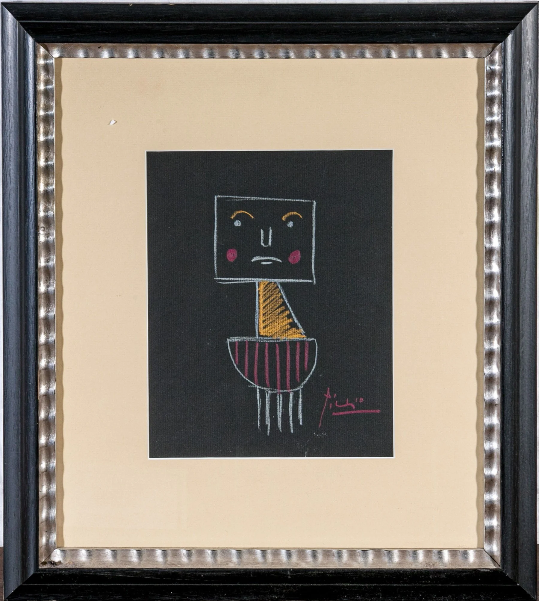 Pablo Picasso (Spanish, 1881-1973) Colored Chalk Drawing on Black Paper

Please inquire for additional information.
