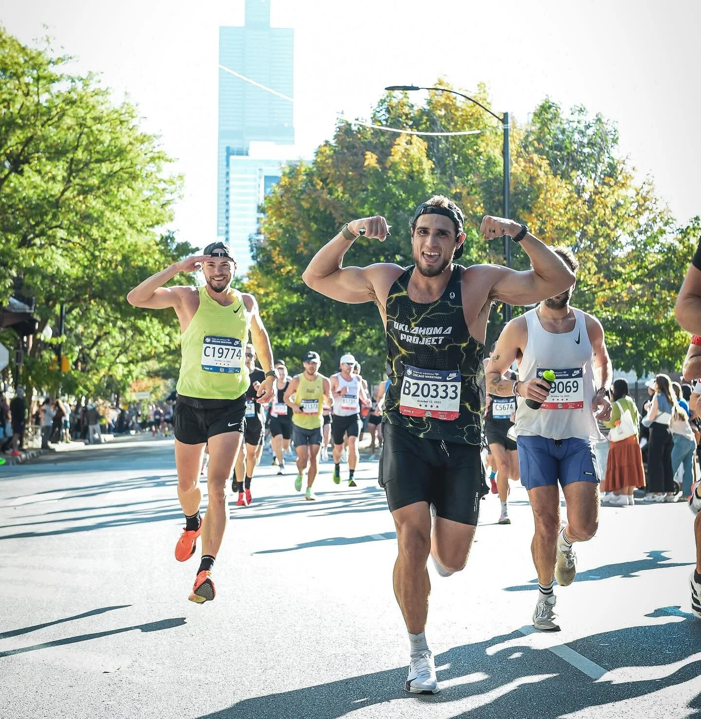 Chicago Marsthon 2025 for Nate was incredible! 
⚡️
3:36:18 ➡️ 3:02:19 ➡️ 2:58:48 ➡️ 2:54:19
It clocked for Nate during the race! After somewhat of a bumpy training block and hard workouts in the summer months it did pay off. Nate works hard and has s