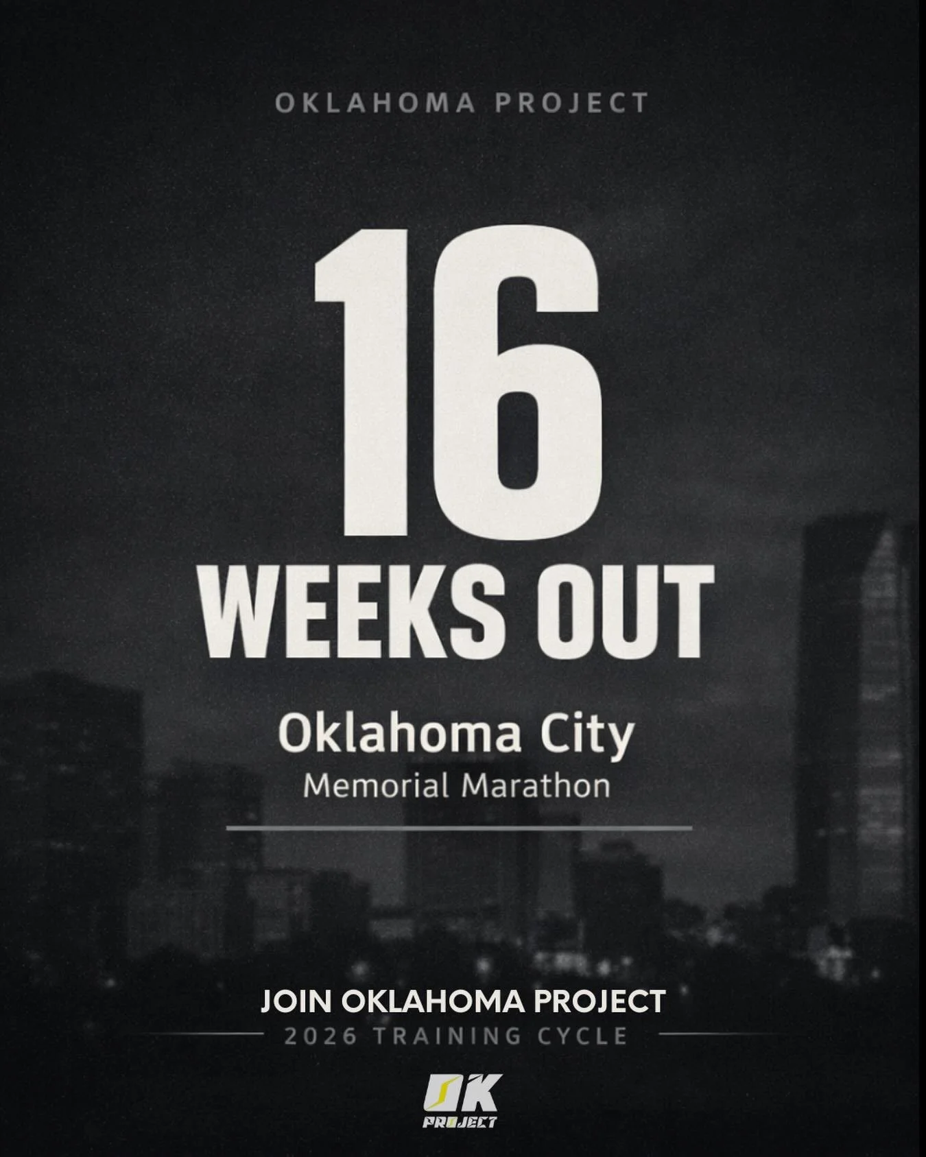 Sixteen weeks until Oklahoma City Memorial Marathon. Oklahoma Project athletes are locking in, trusting the process, and doing the work others skip! 
⚡️
Have questions about training or our programs? DM us or email anytime &mdash; we&rsquo;re here to