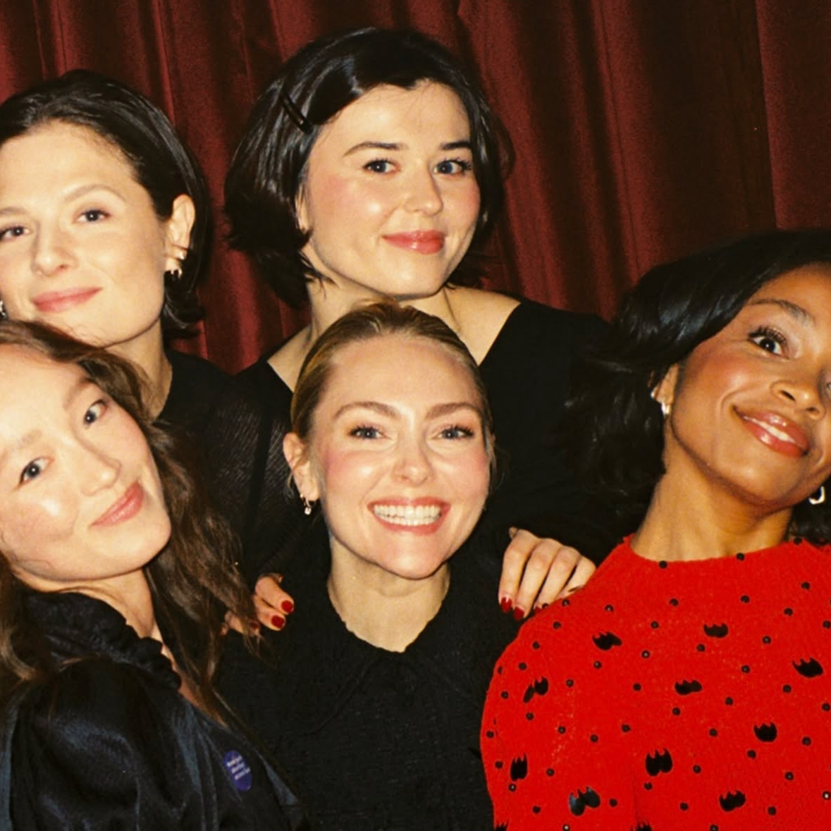 Louisa Jacobson, Havana Rose Liu, Ruby Jean Cruz, AnnaSophia Robb, and Rachel Hilson pose together at the Autonomy in Focus event.