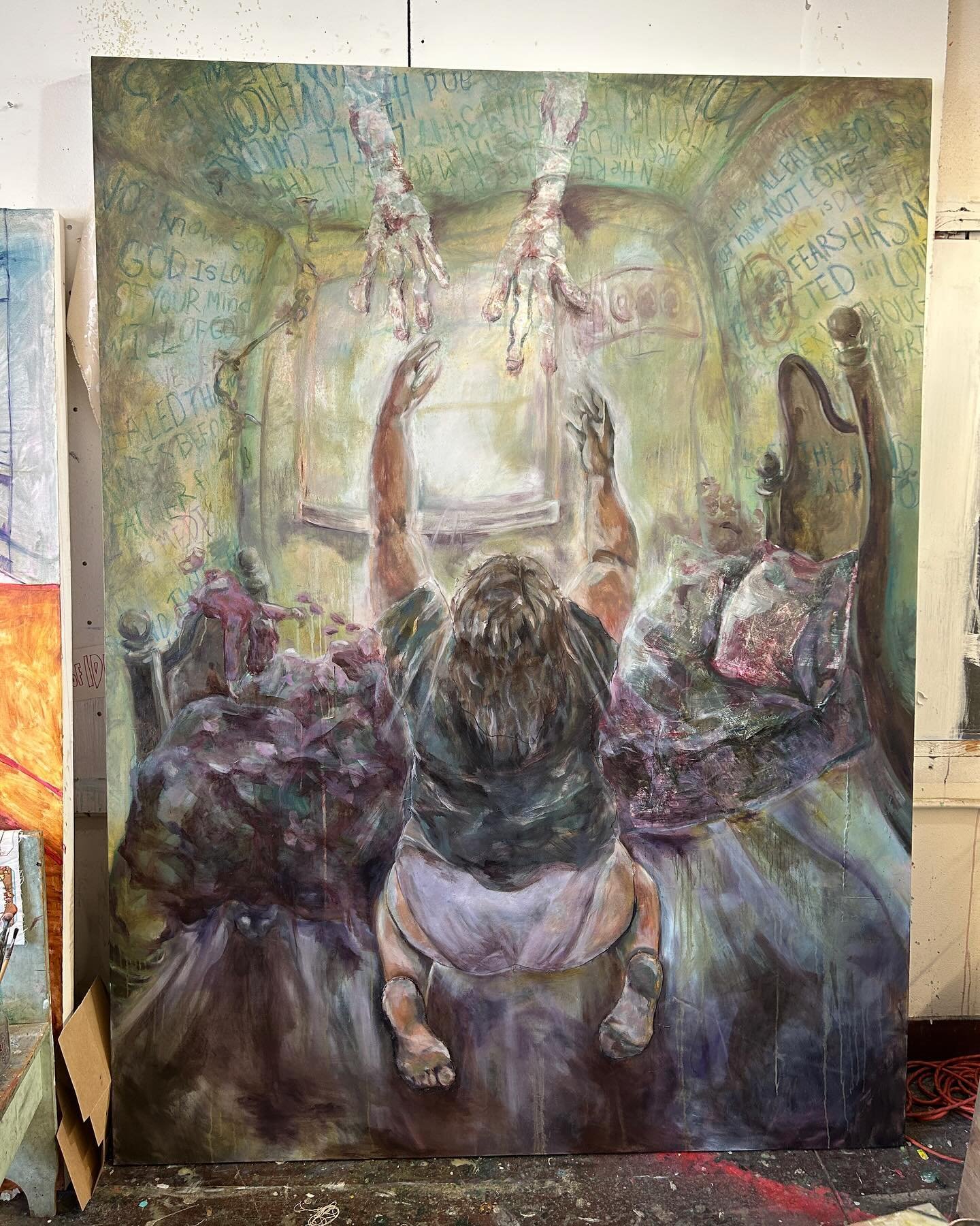 Long time no chat: works in progress also I went to Europe 🤓

#art #painting #museums #mixedmedia #kstateart
