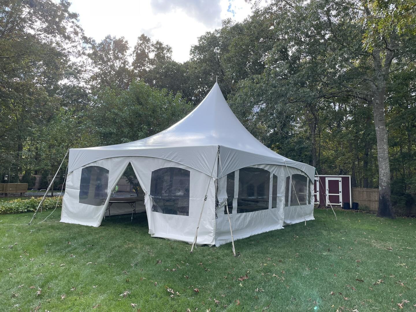 With the weather starting to get colder, we can add sidewalls and heaters to to our tents to keep your guests comfortable. Fall is still a great time to have your outdoor events and we can help make your event a success.