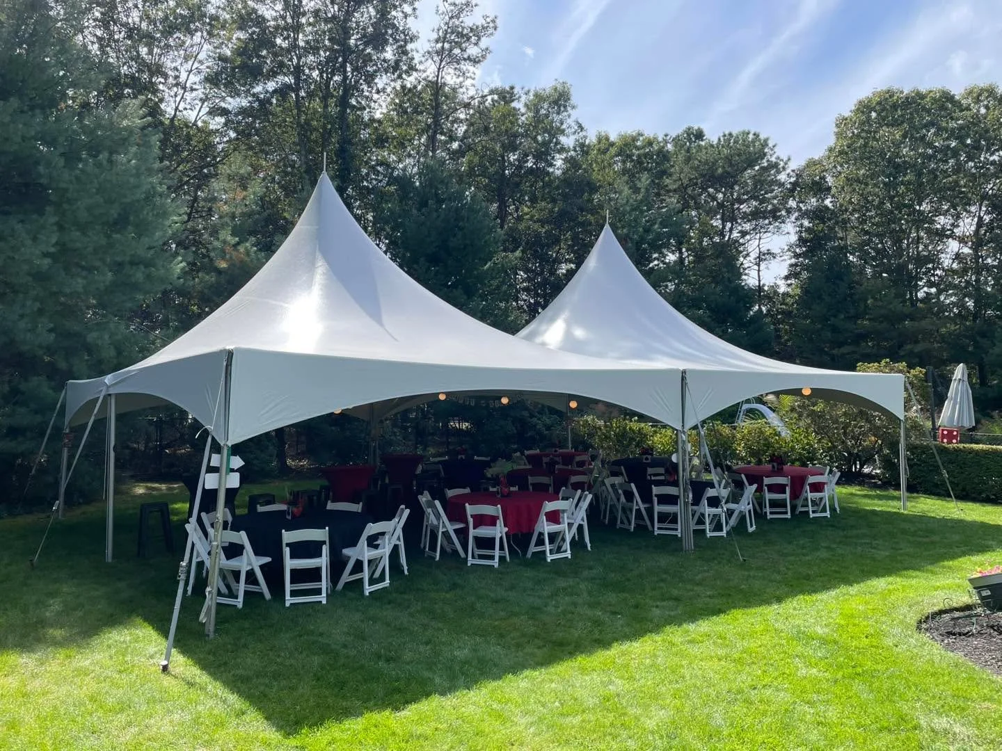 Setup for a 50th casino theme birthday party!  Looking to celebrate a birthday, anniversary or some other special event? Give Kanopy King a call and see how we can make that special day a success!
Www.Kanopyking.net
631-345-9752