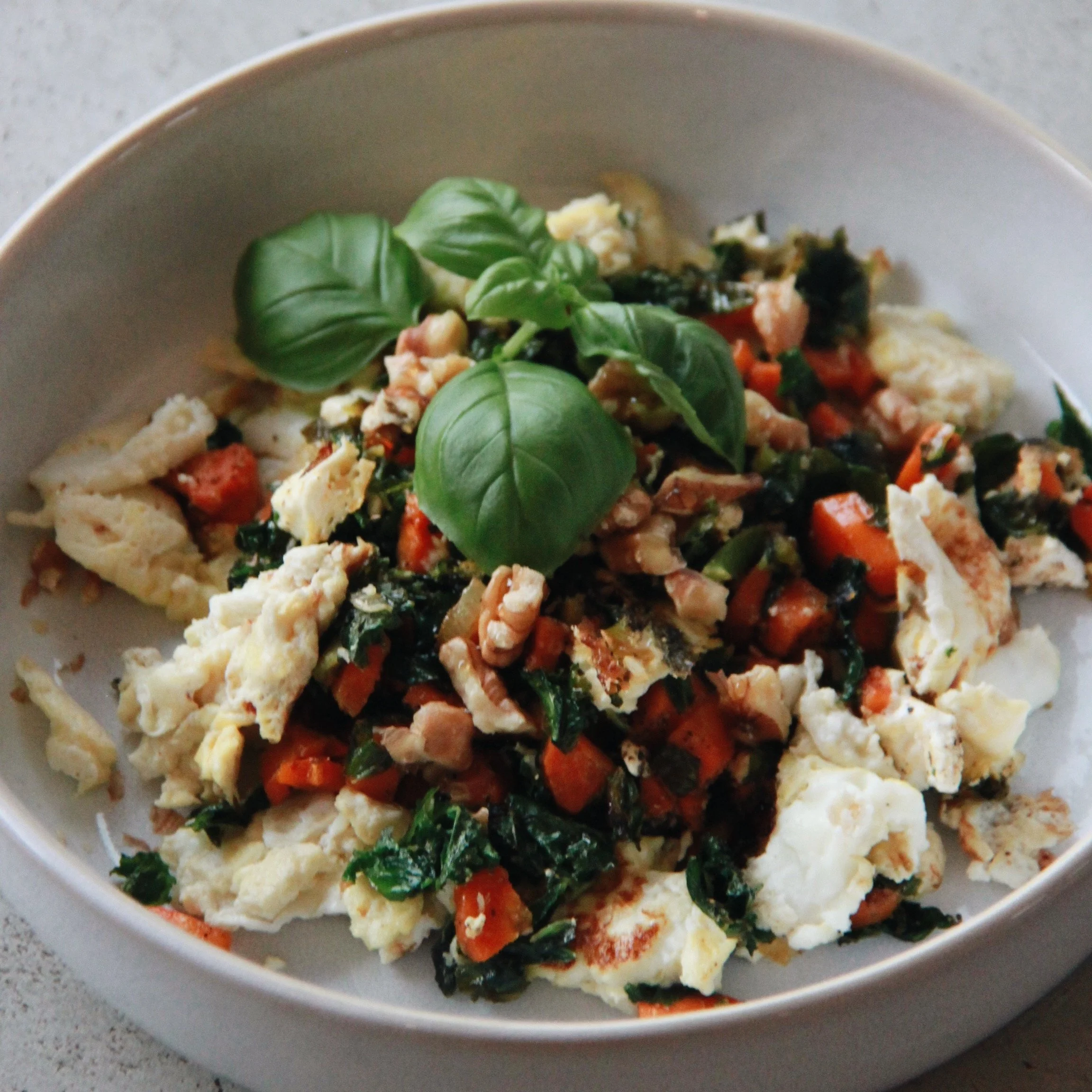 Grünkohl Pfanne mit Ei