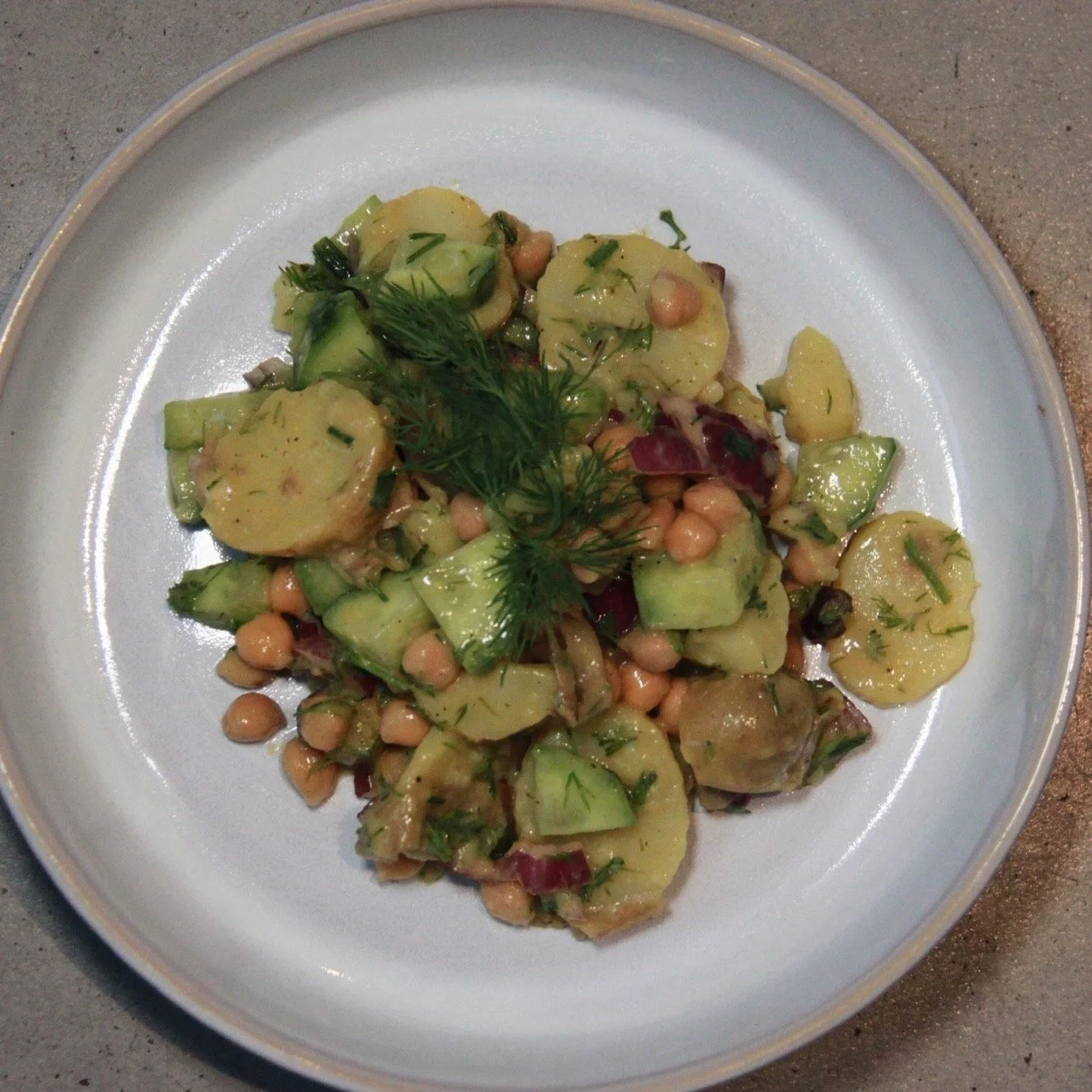 Gesunder Protein Kartoffelsalat 