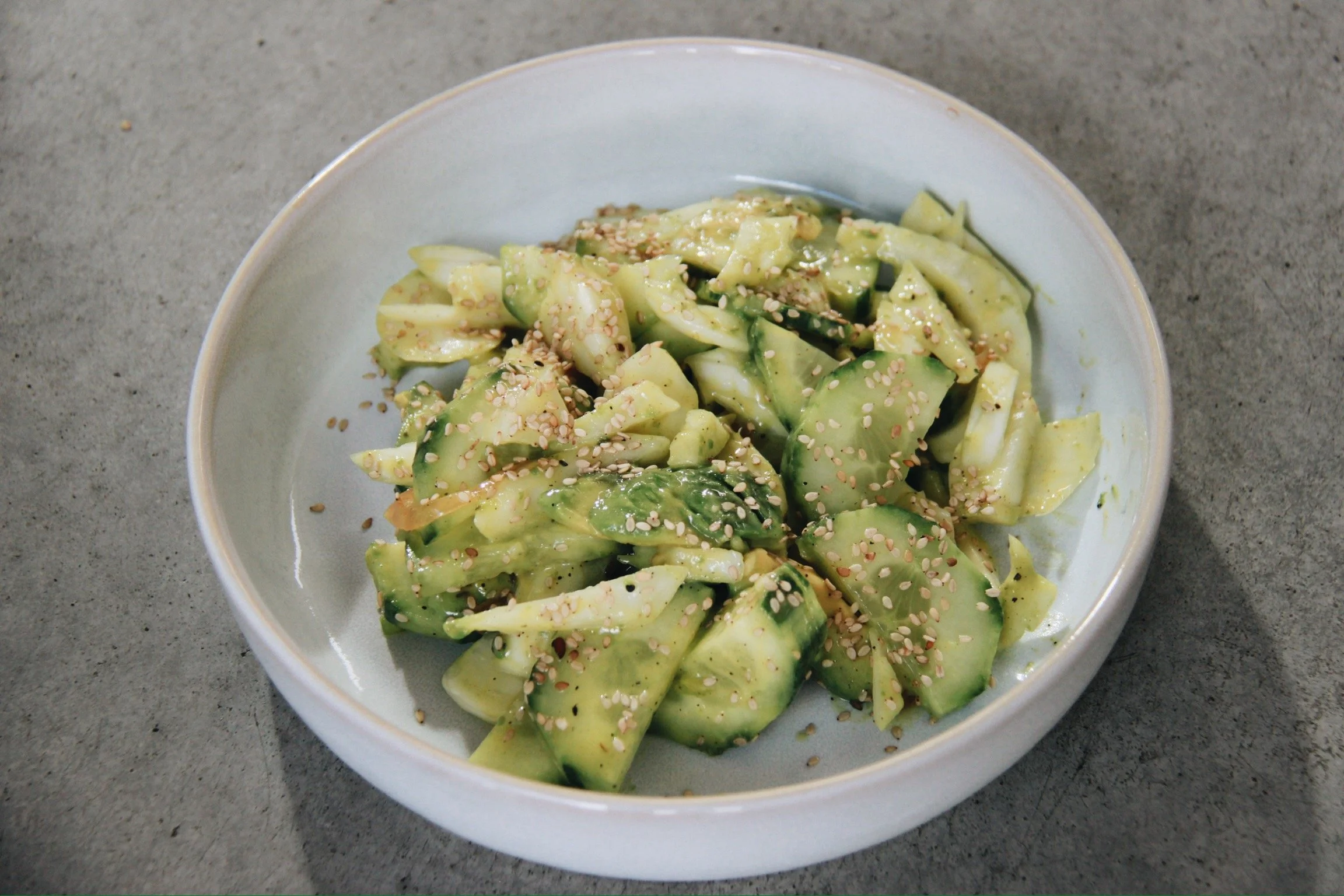 Fenchel Avocado Gurken Salat