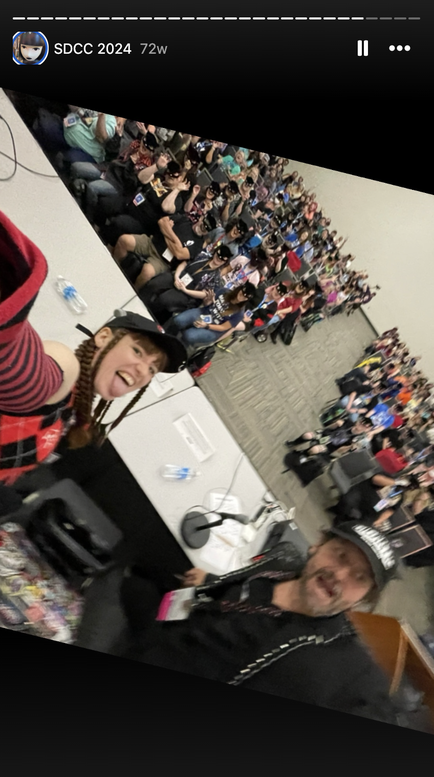 With Rob Reger on the Emily the Strange Panel at San Diego Comic Con, 2024