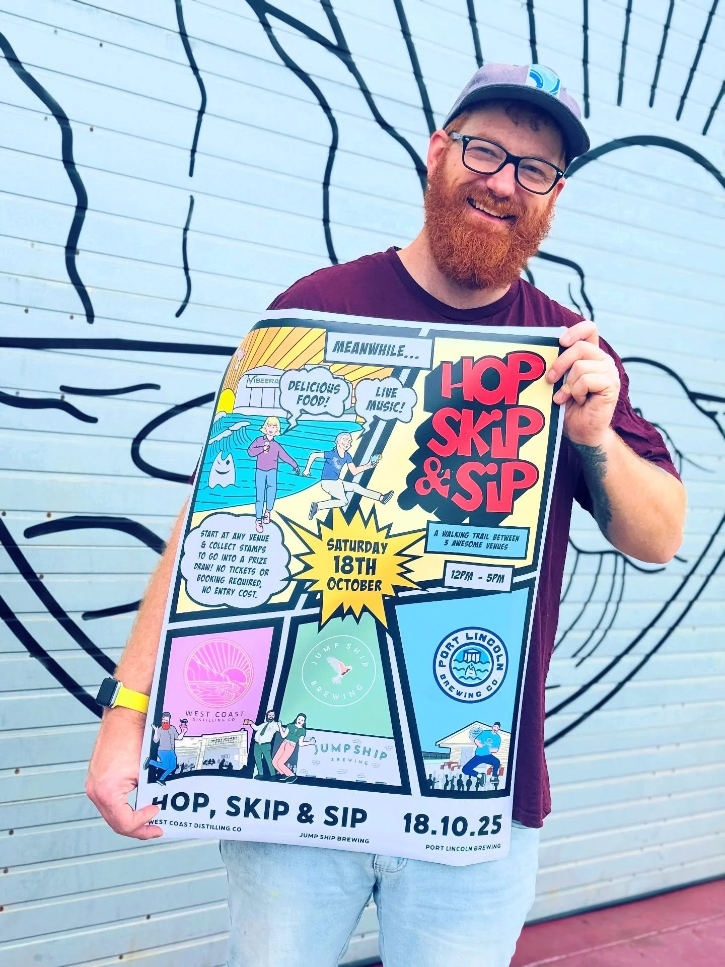 Bossman’s itching to hop, skip and sip his way through Saturday…and you should too. 🍸 🍺 
From 12pm, bounce between us, @jump_ship_brewing and @portlincolnbrewingco for a lazy afternoon of drinks, music, and mischief. No bookings, no ru