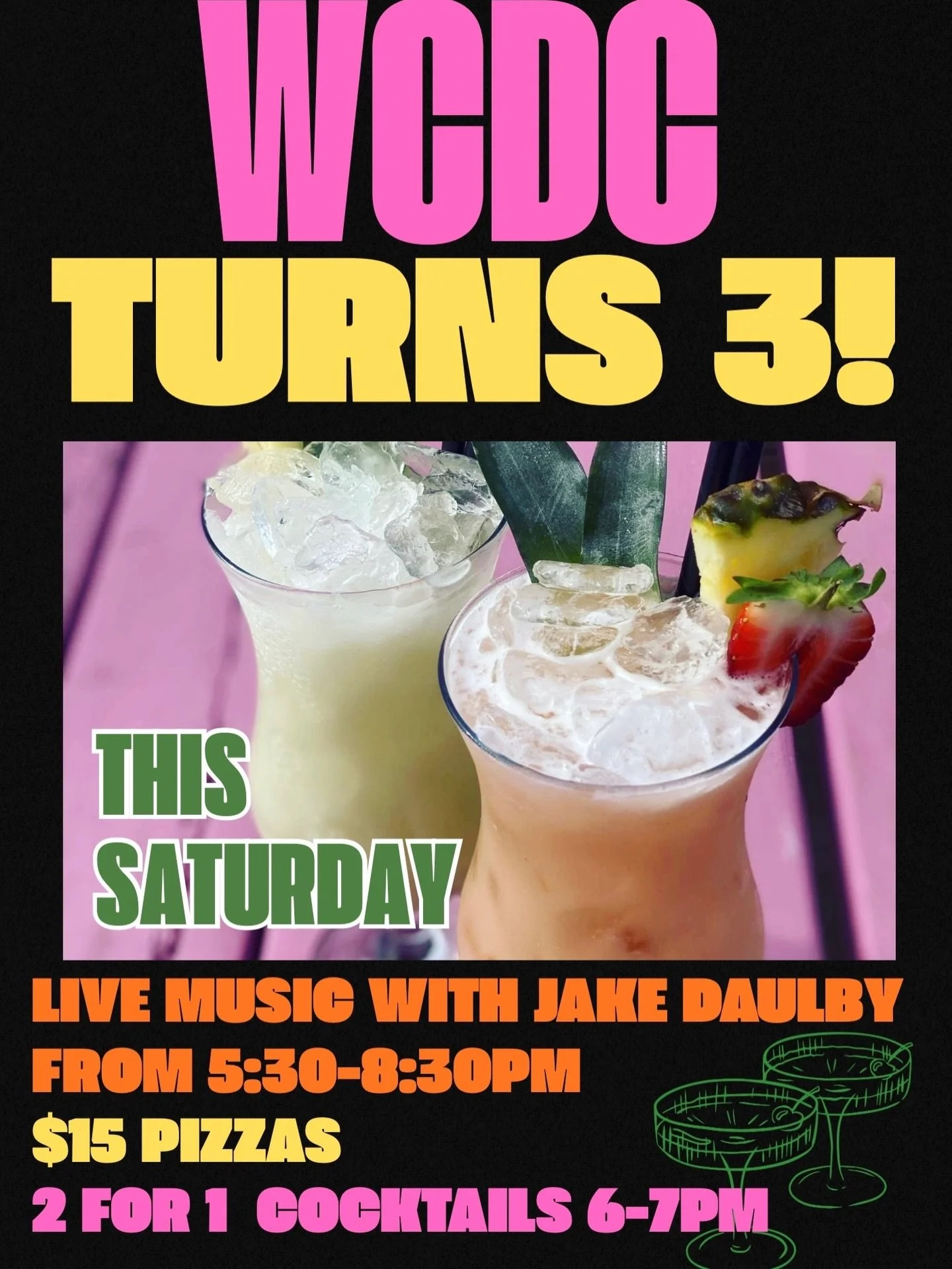 We&rsquo;re turning THREE this Saturday and frankly&hellip; that calls for hydration. The cocktail kind. 🍸🎉

For one magical hour we&rsquo;re basically running a &ldquo;poor decisions, excellent stories&rdquo; special.

🍸 2 for 1 cocktails from 6&