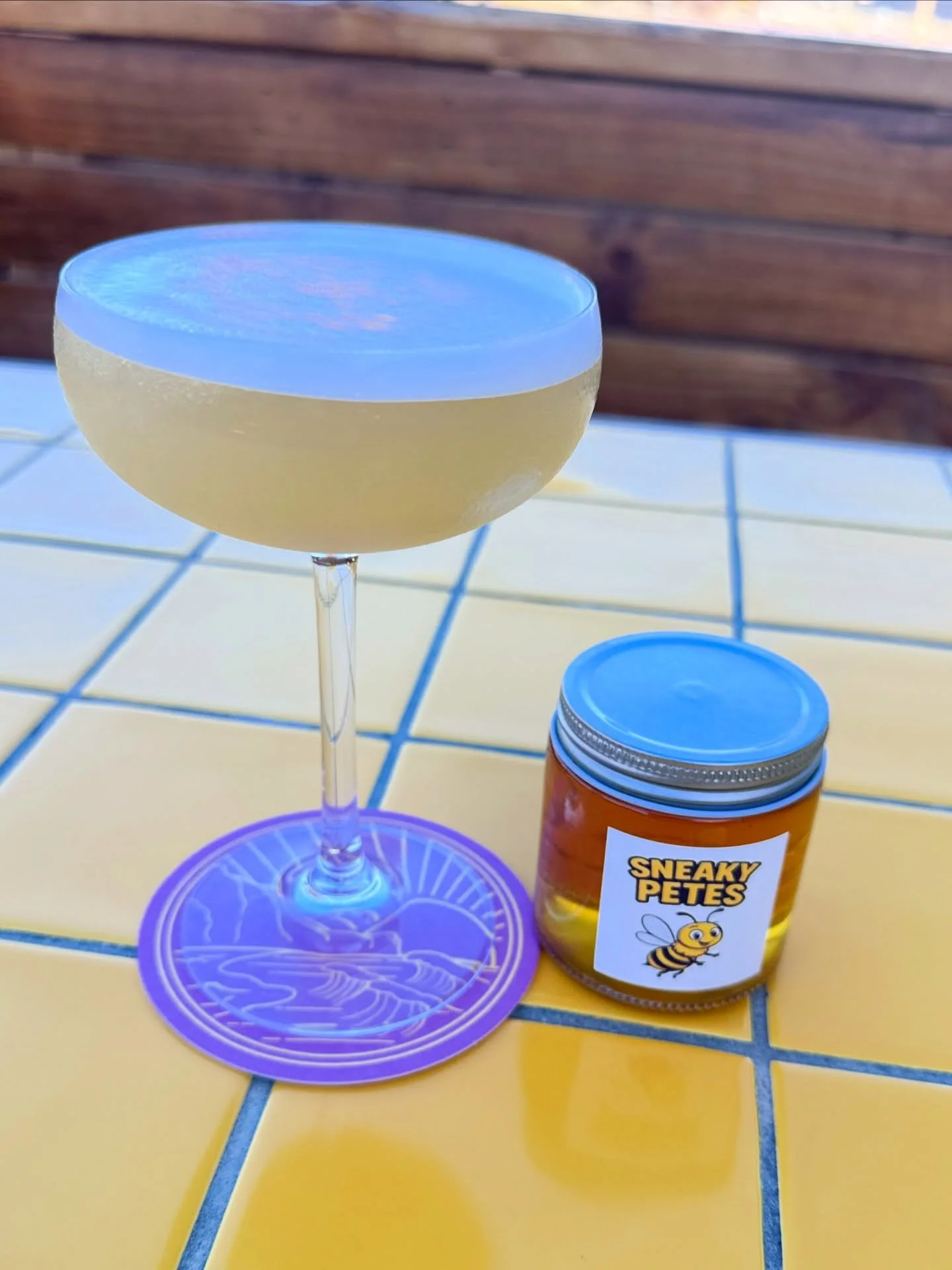 🐝 The Sneaky Bee 

First Wave Gin, lemon, honey &amp; lavender bitters.
Made with local honey from Sneaky Pete himself.
Sweet, citrusy and dangerously easy to drink.

Come get a little buzz on 🐝 

Available all weekend!✌️