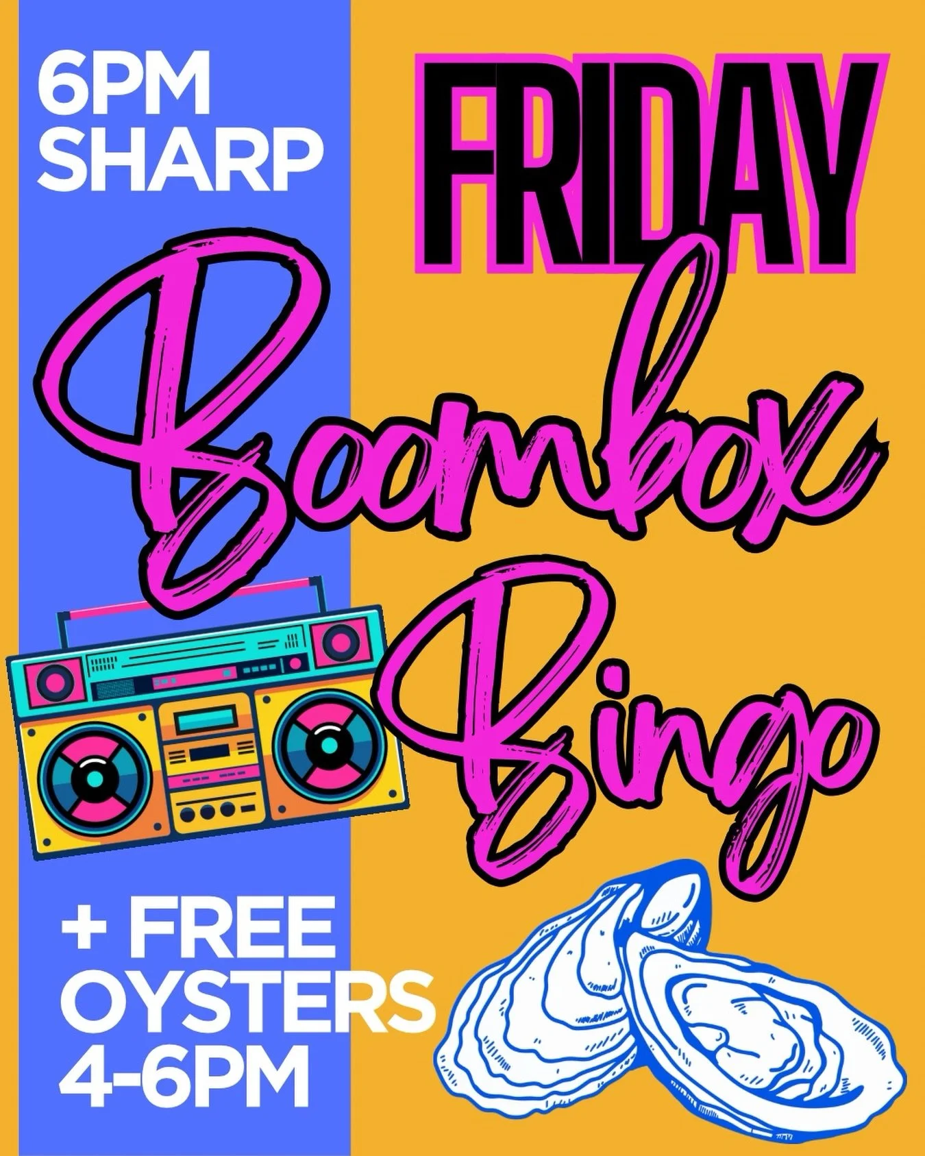 We&rsquo;re open GOOD FRIDAY! 

Free oysters from 4-6 or until they&rsquo;re gone + BOOMBOX BINGO from 6pm sharp!
Easter cocktails are a go! 🐰 

🦪 Max. 2 per customer.

Book your table at westcoastdc.au ✌️