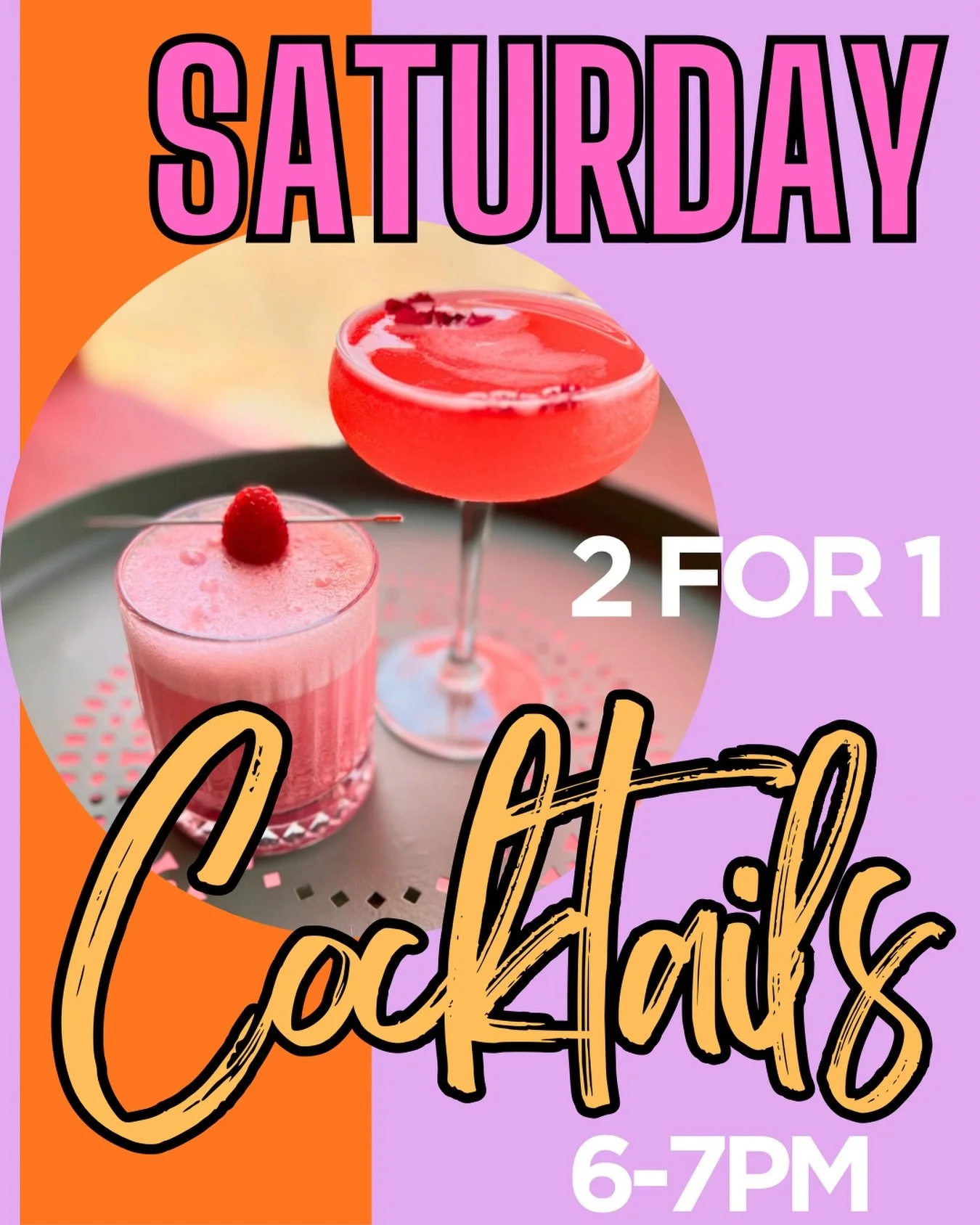 THIS SATURDAY 🍸
2 for 1 cocktails are back from 6-7pm 🍹 
Book your table @ westcoastdc.au ✌️