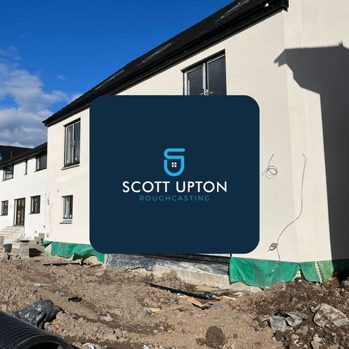 Scott Upton Roughcasting rendered exterior, Glasgow