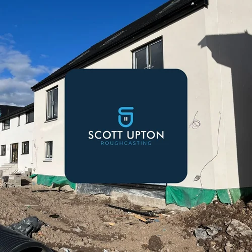 Scott Upton Roughcasting rendered exterior, Glasgow