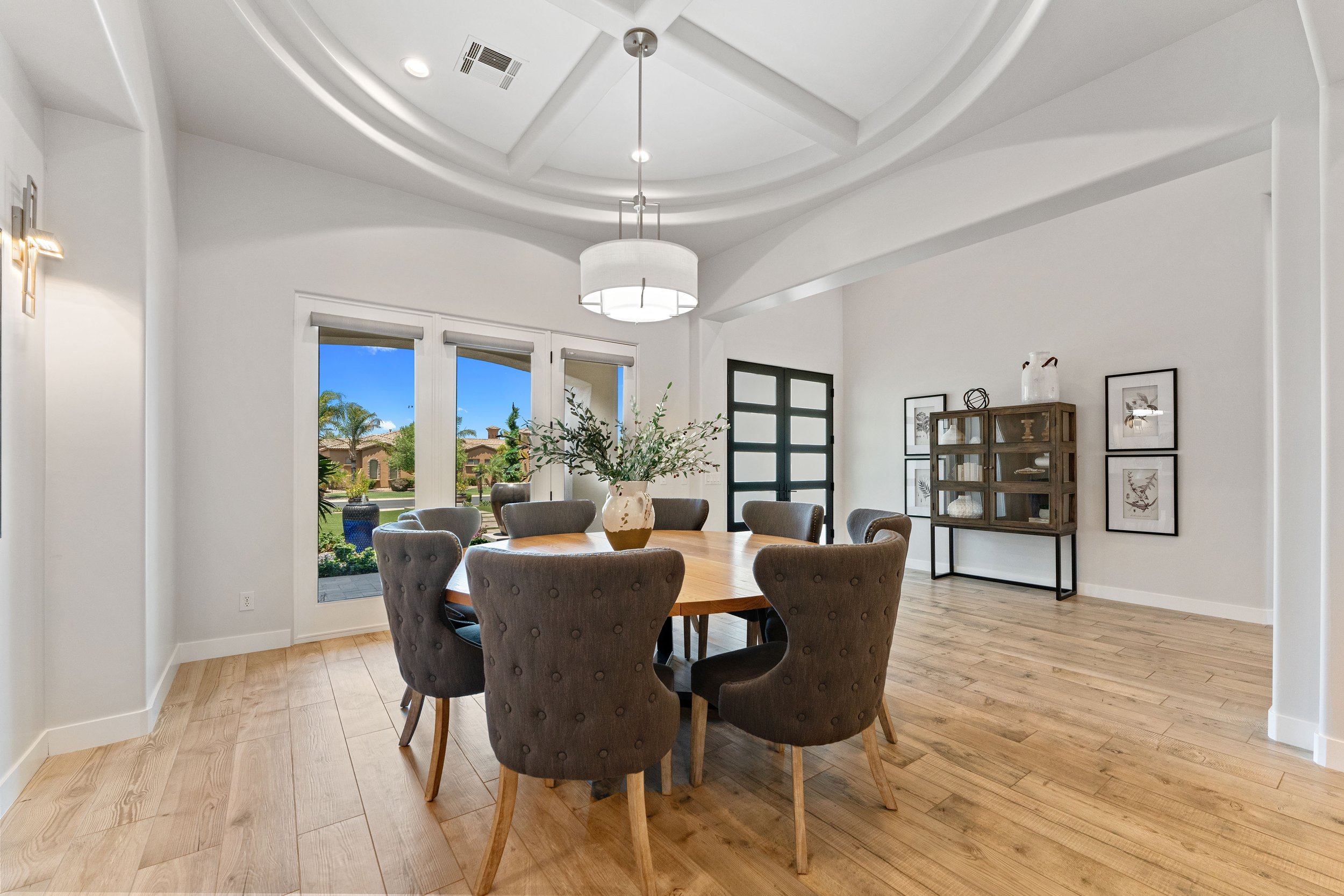 beautiful circular eating area breakfast nook dining room