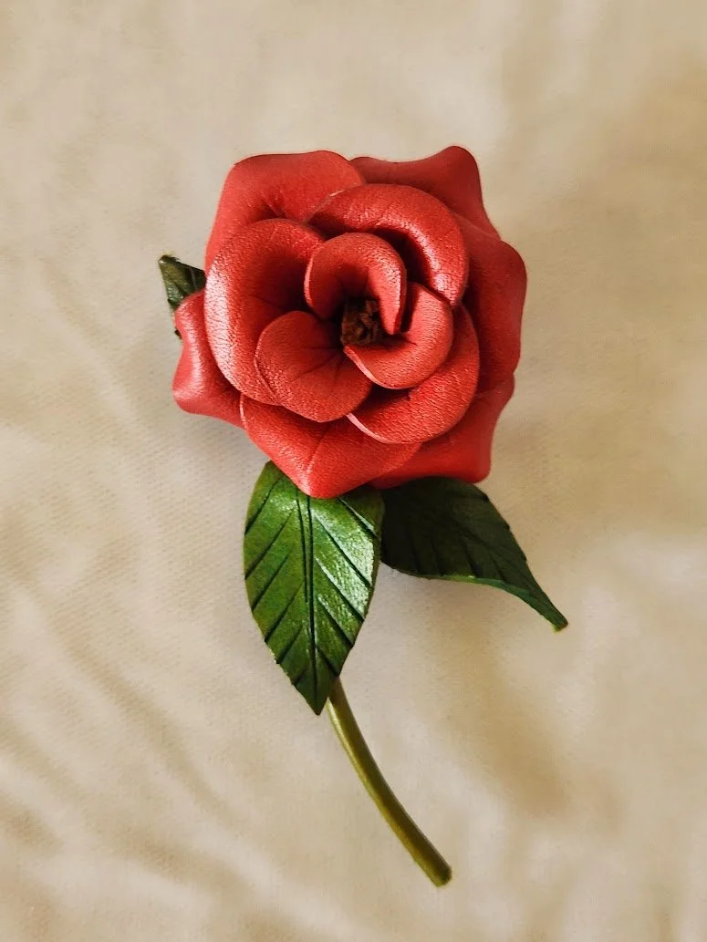 Leather Rose Brooch & Earrigs 2.jpg