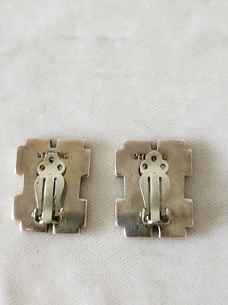 Modernist Rosewood Silver Earrings 12.jpg