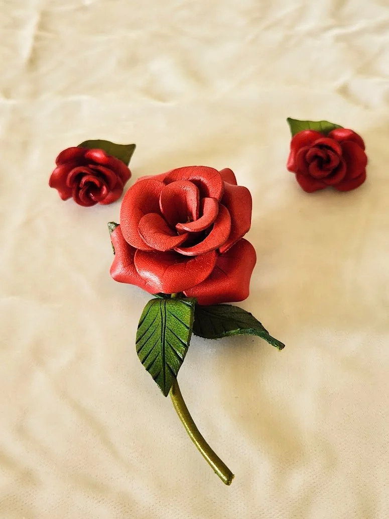 Leather Rose Brooch & Earrigs 1.jpg
