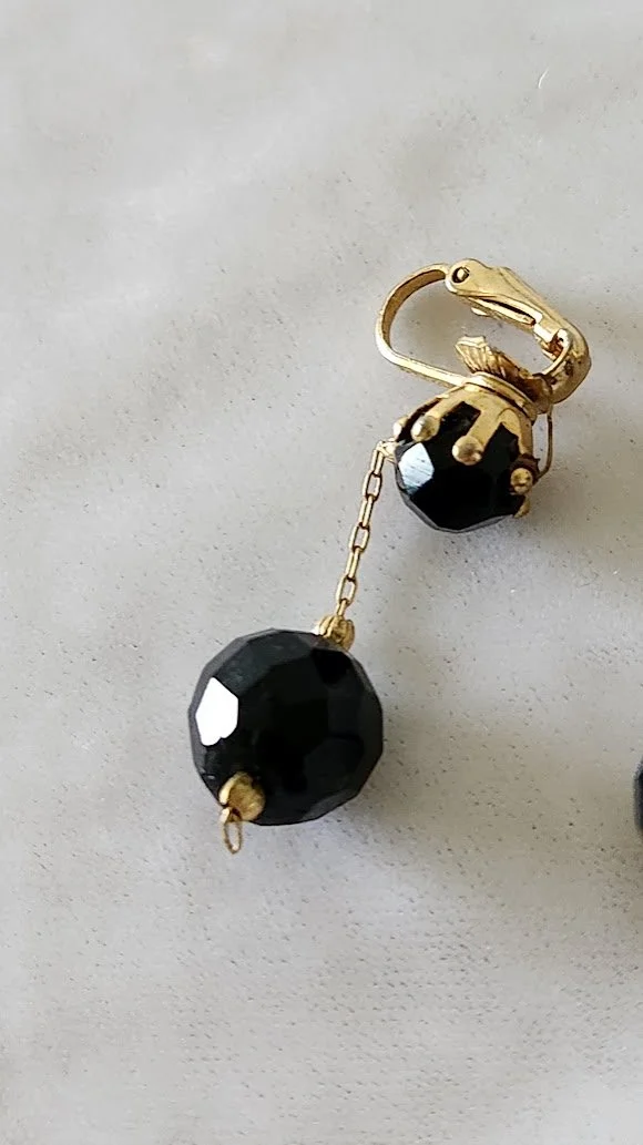 Black Bead Drop Earrings 3.jpg