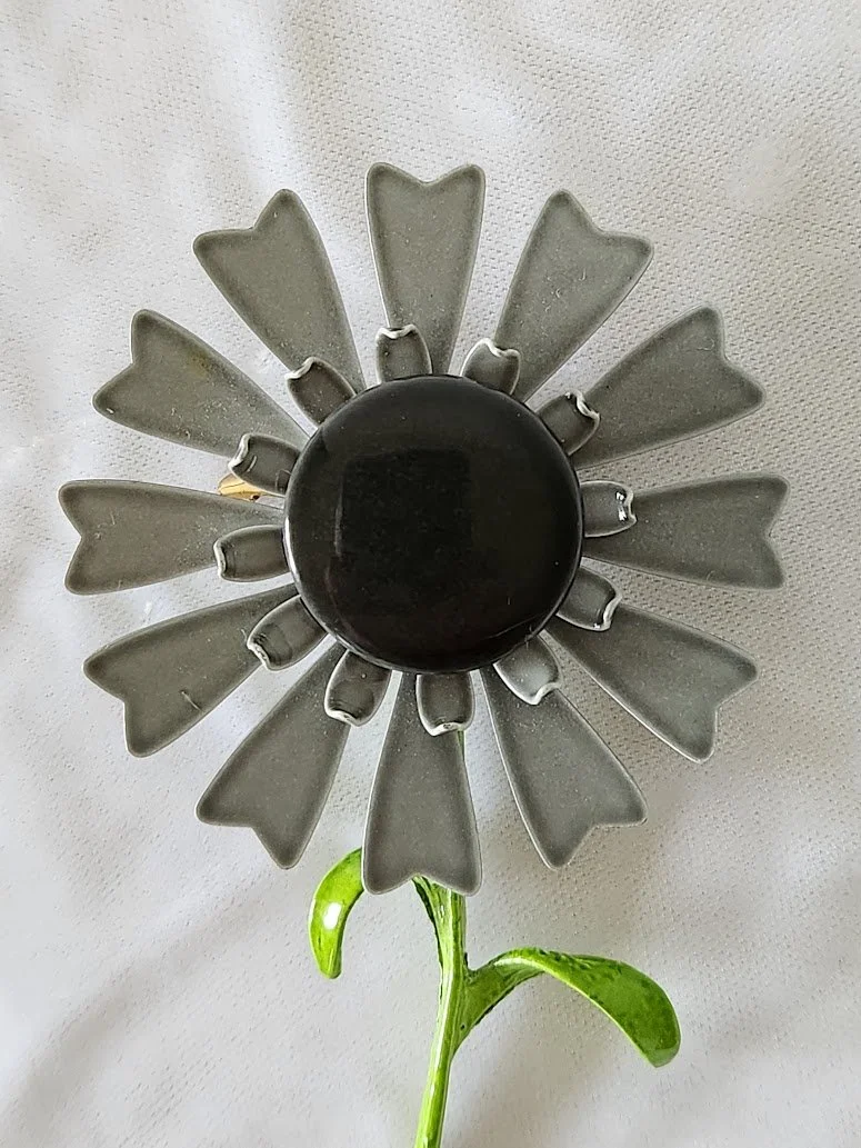 Gray Enamel Flower Power Brooch 2.jpg