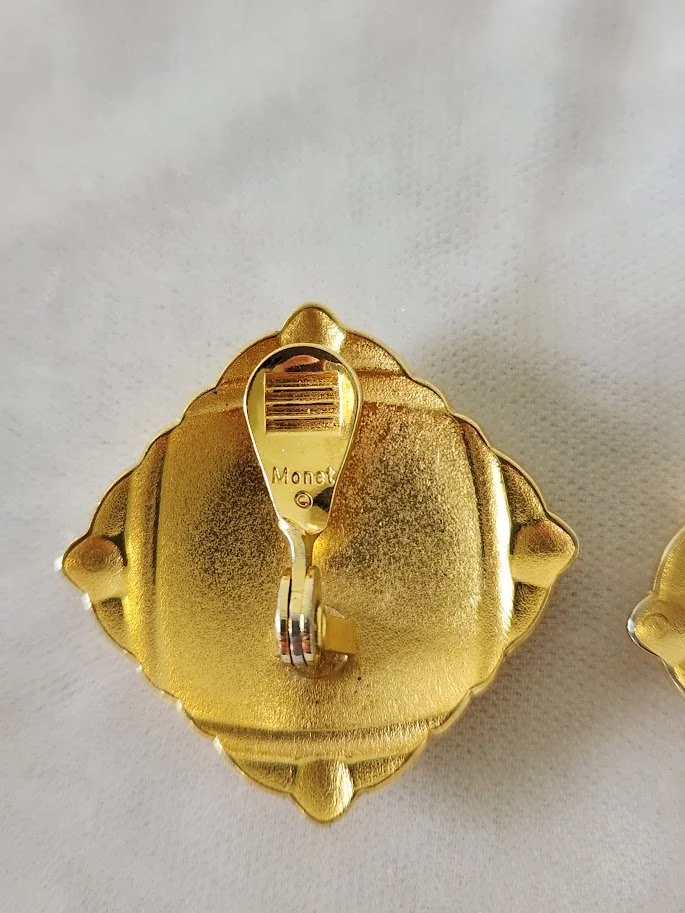 Monet Gold Mirror Earrings 3.jpg
