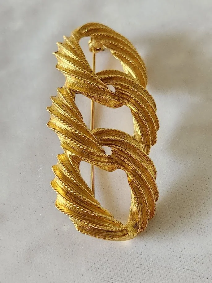 Napier Textured Gold Loops Brooch 5.jpg