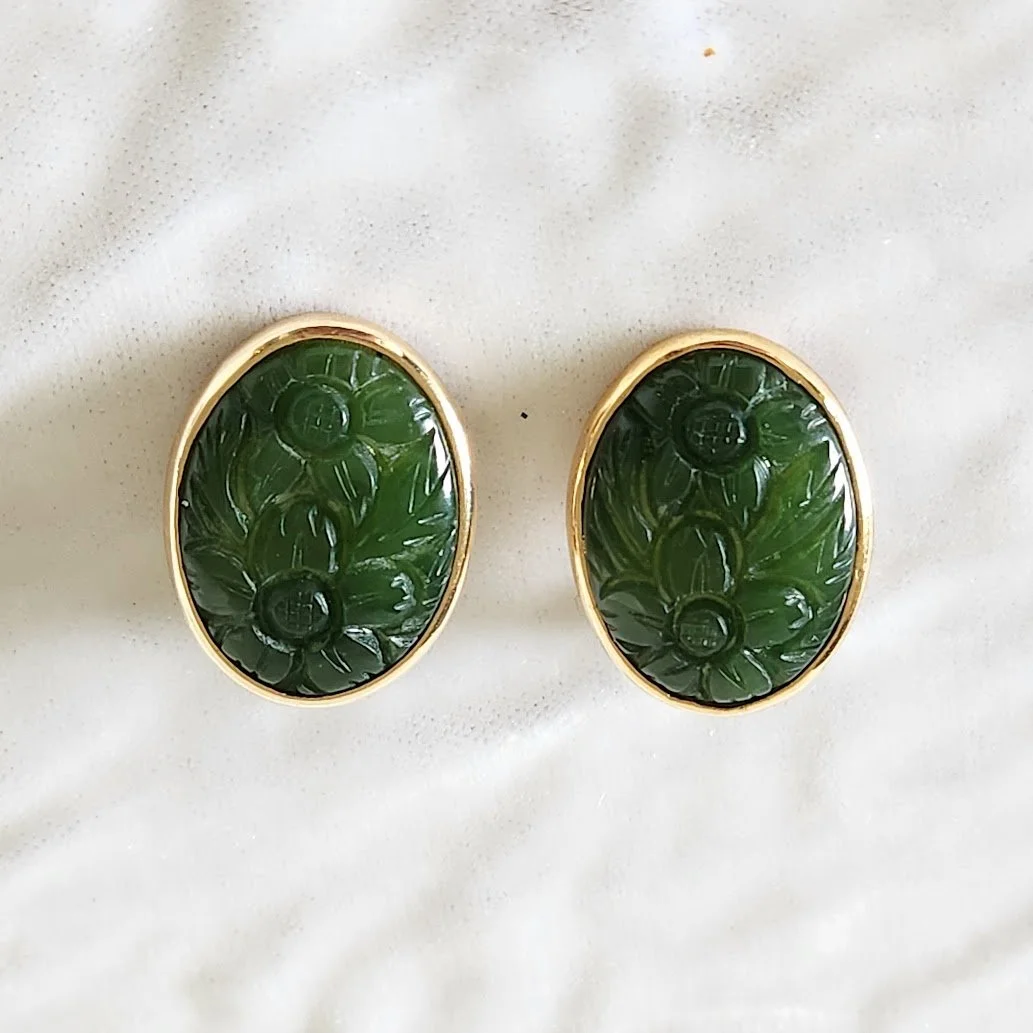 Green Carved Chrysoprase Earrings 1.jpg