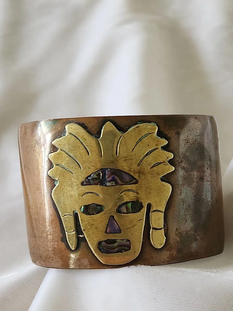 Mexican Copper Brass Abalone Bracelet 7.jpg