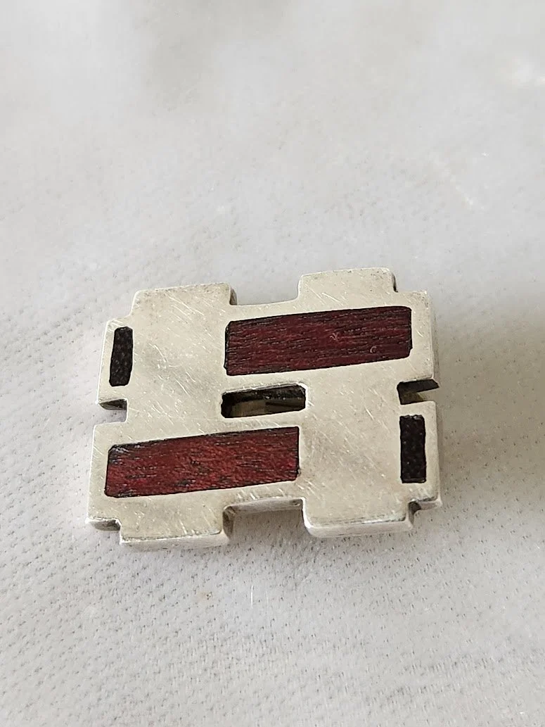 Modernist Rosewood Silver Earrings 10.jpg