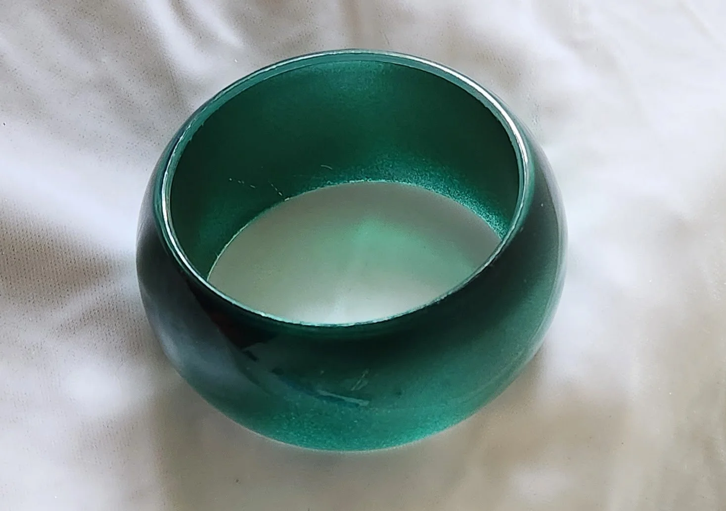 Teal Moonglow Wide Bangle Bracelet 3.jpg