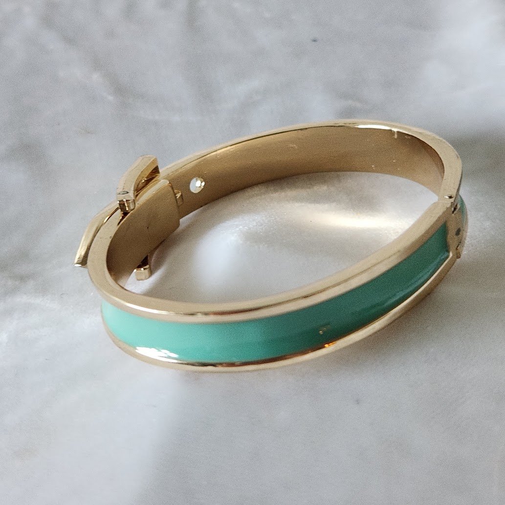 Turquoise Enamel Buckle Bangle 4.jpg