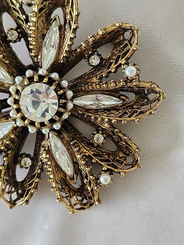 Big Antiqued Goldtone RS Brooch 3.jpg