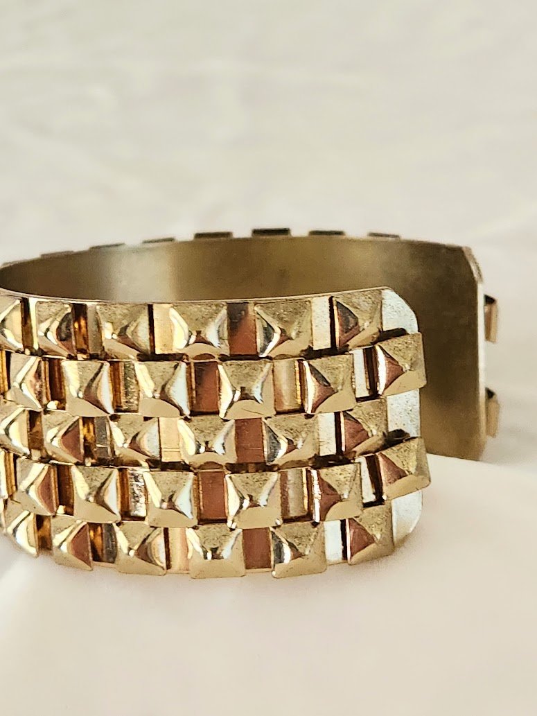 Golden Pyramids Cuff Bracelet 5.jpg