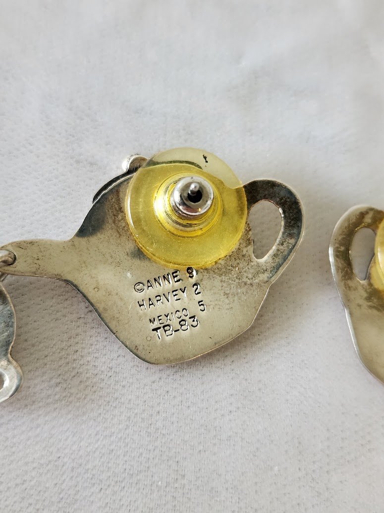 Anne Harvey Teapot Earrings Pin Set 11.jpg