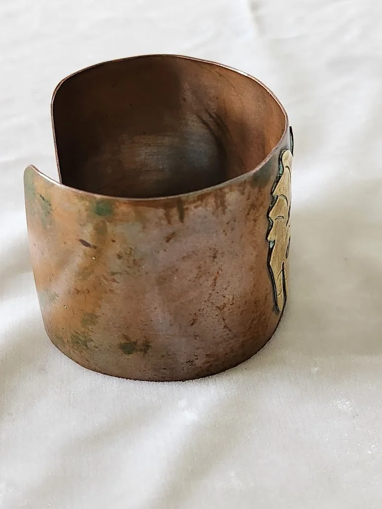 Mexican Copper Brass Abalone Bracelet 2.jpg
