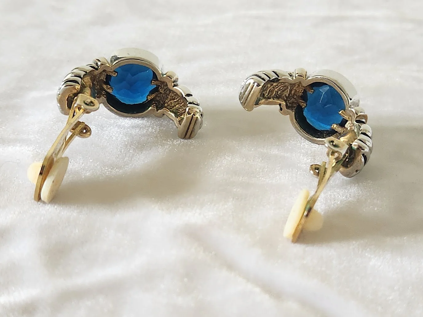 Blue Stone 1980s Earrings 3.jpg