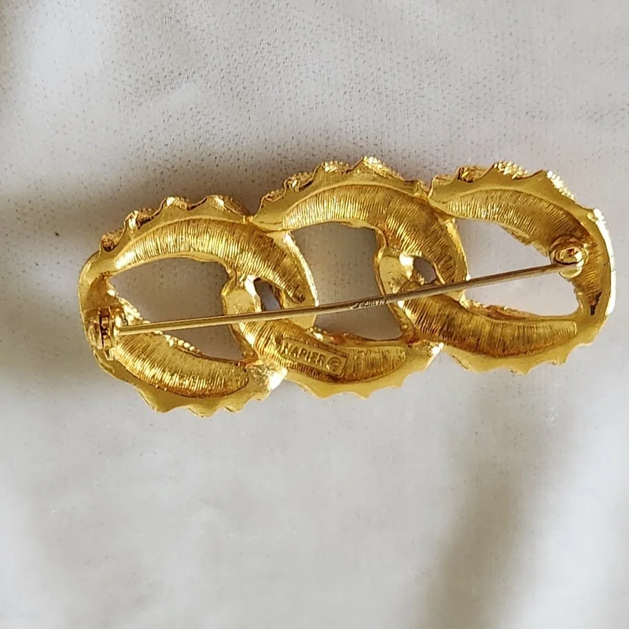 Napier Textured Gold Loops Brooch 3.jpg