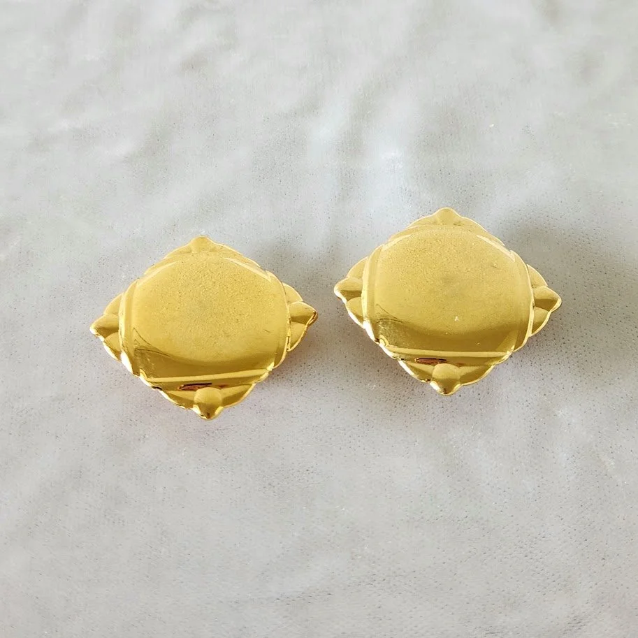 Monet Gold Mirror Earrings 6.jpg