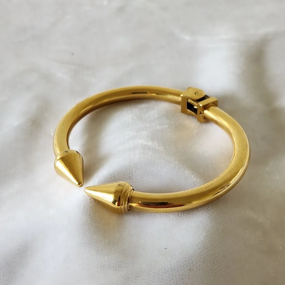 Arrow Tip Hinged Bangle Bracelet 3.jpg