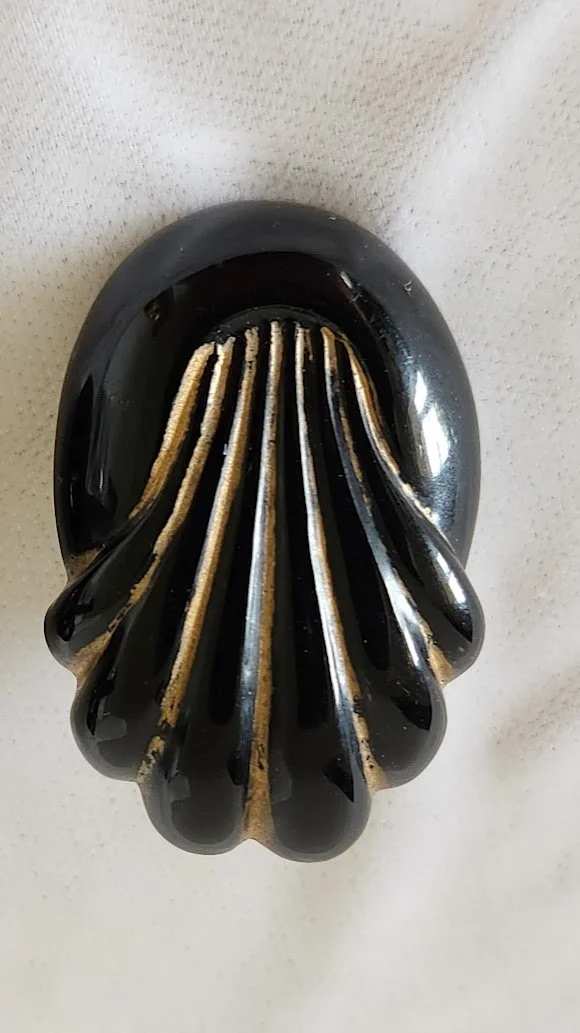 1980s Black Deco Plastic Earrings 2.jpg