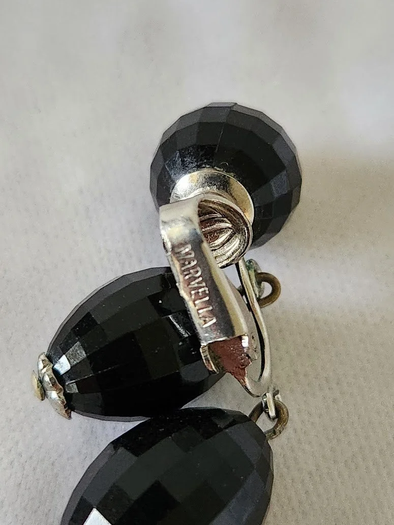 Marvella Black Plastic Earrings 4.jpg