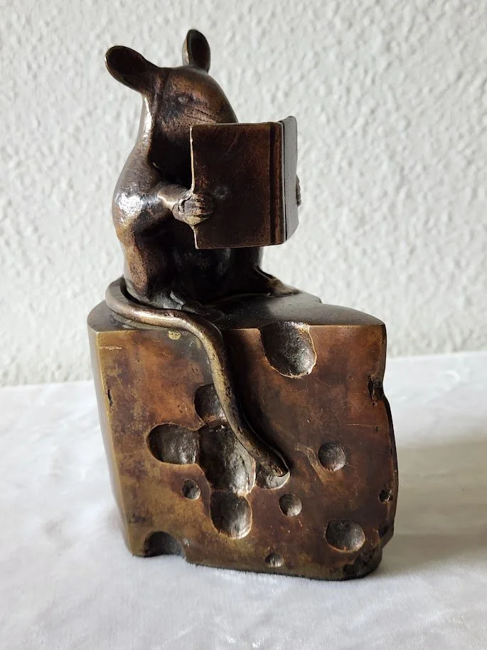 Bronze Mouse Cheese Bookends 7.jpg