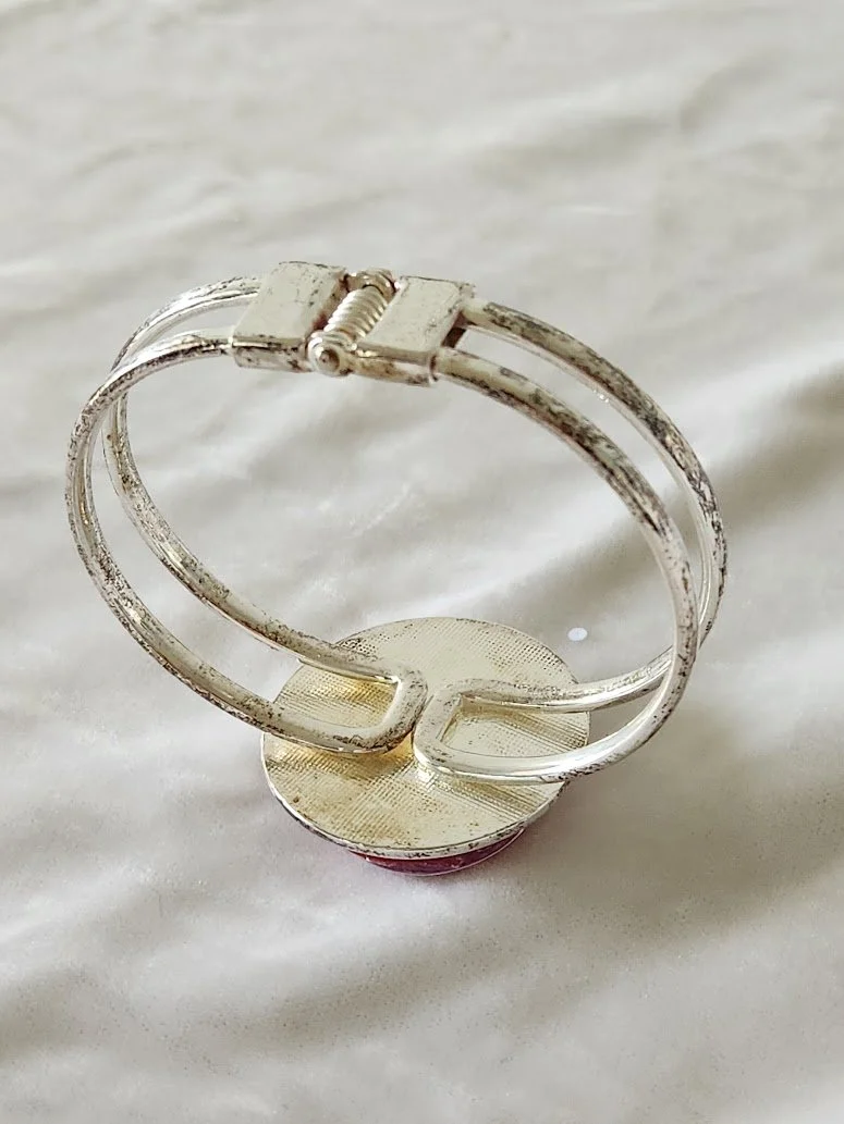 Pink Dichroic Glass Bracelet 12.jpg