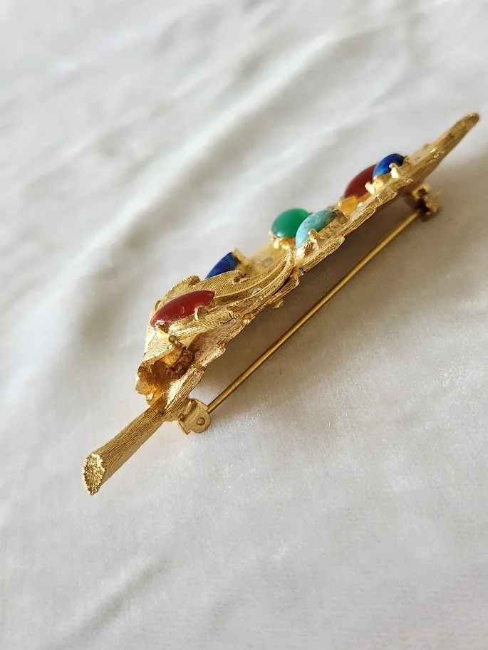 Faux Gems Leaf Brooch 4.jpg