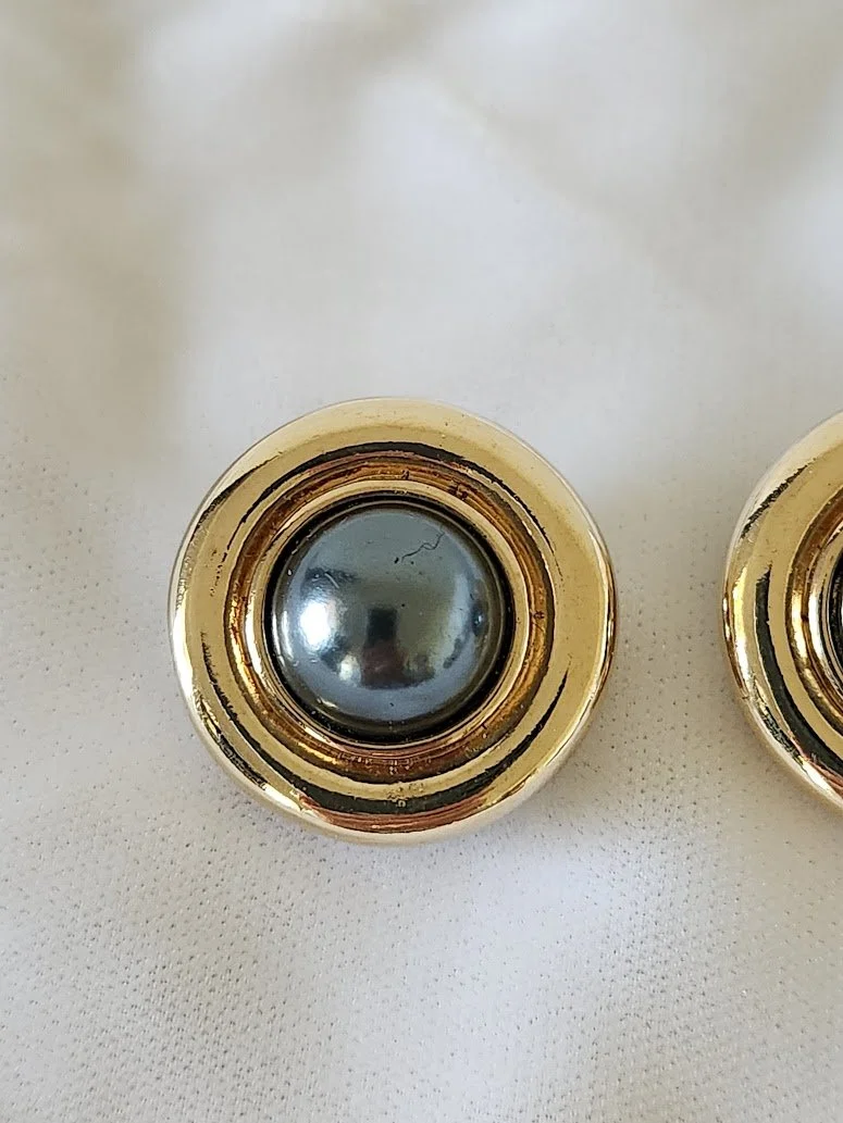 Carolee Hematite Dome Earrings 3.jpg