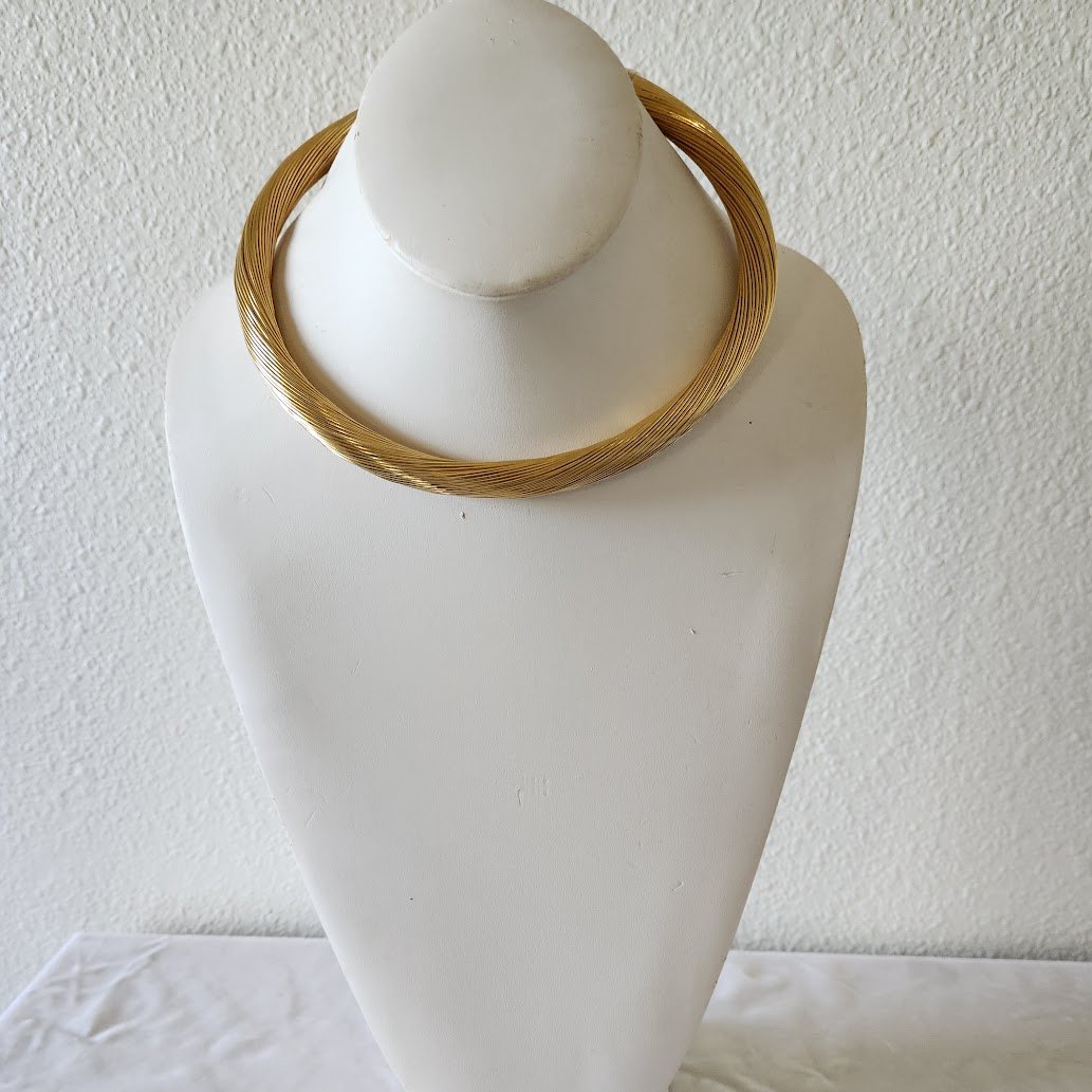 Gold Twisted Wire Torque Necklace 12.jpg