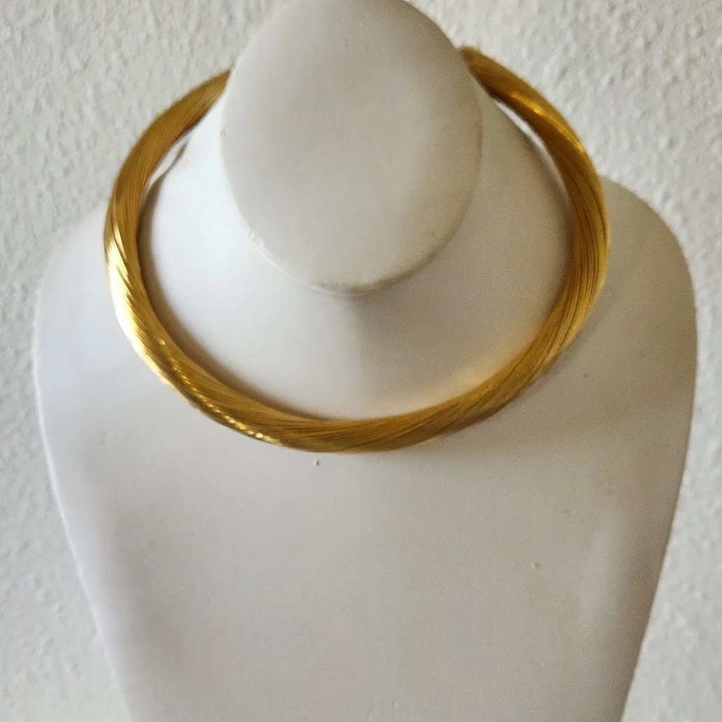 Gold Twisted Wire Torque Necklace 7.jpg