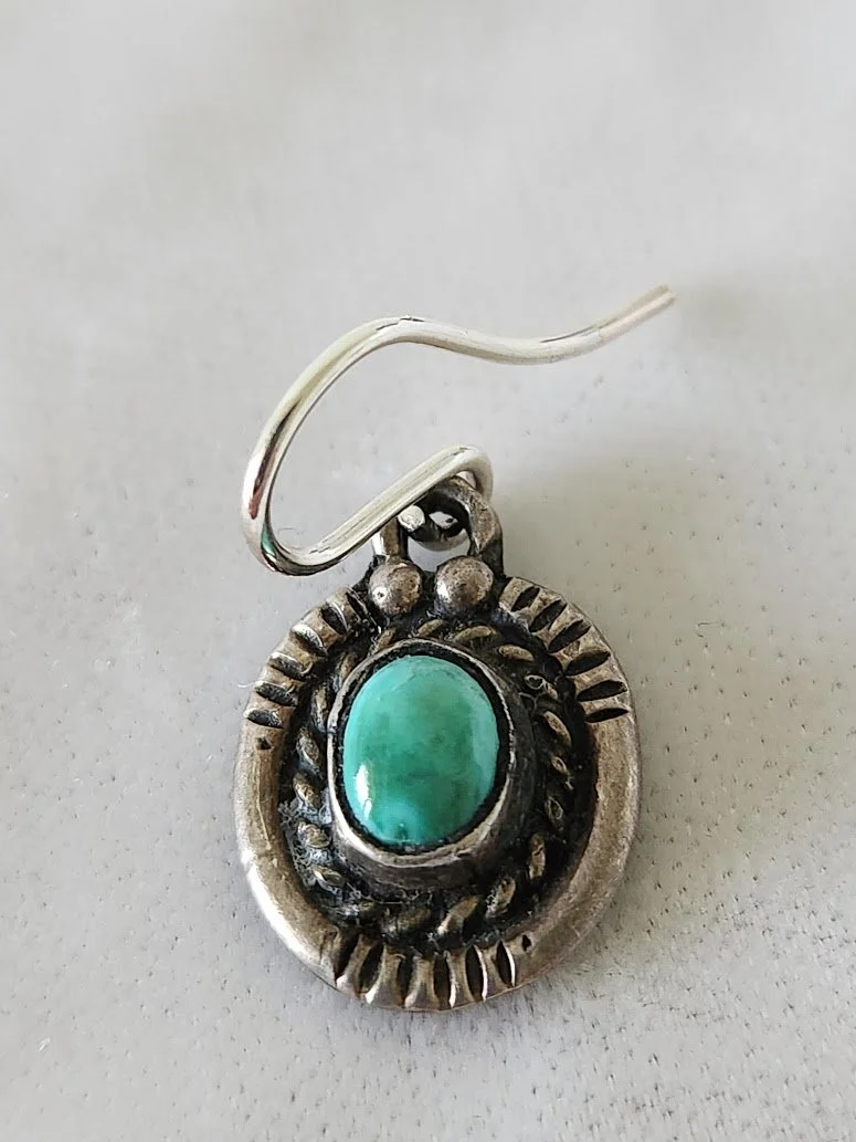 Small NA Turquoise Silver Pierced Earrings 7.jpg