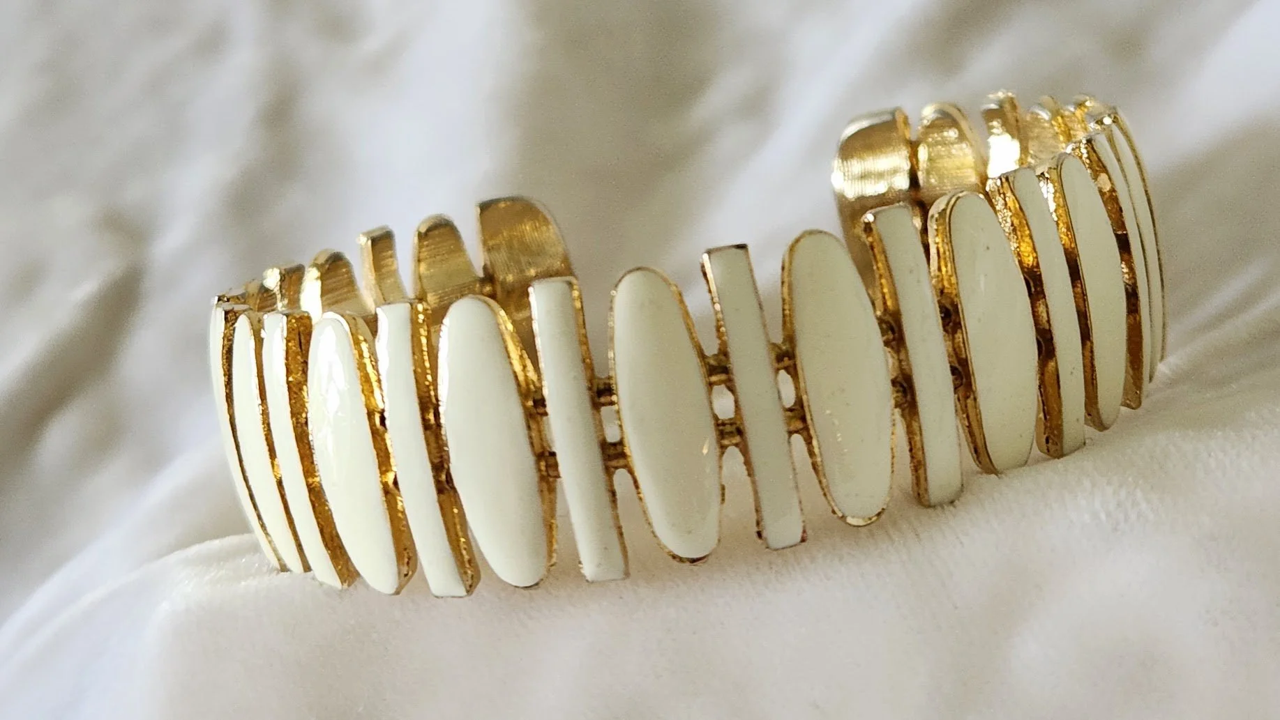 White Enamel Modernist Cuff 5.jpg