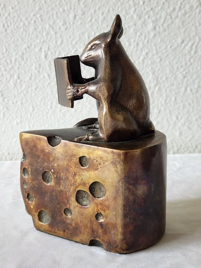 Bronze Mouse Cheese Bookends 5.jpg